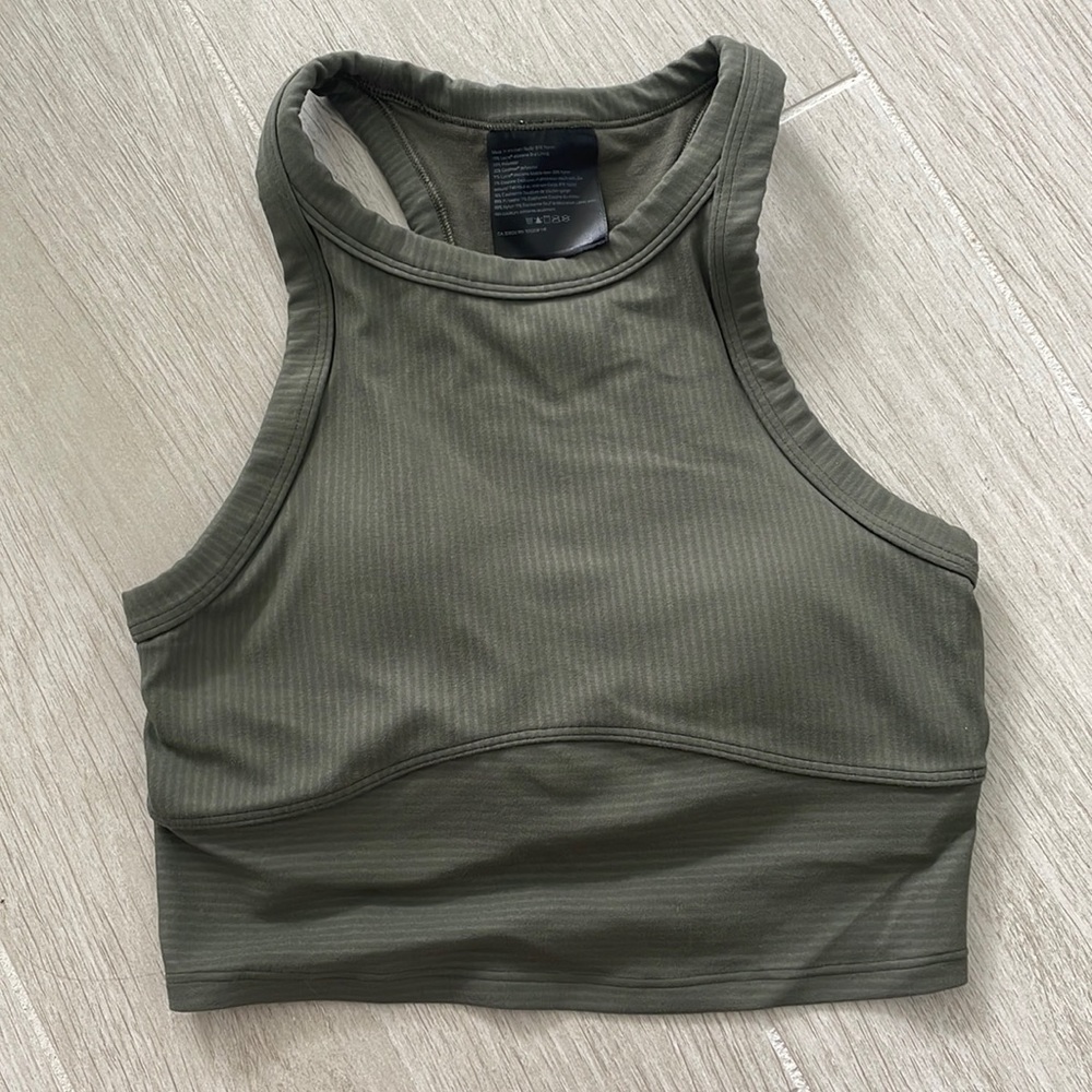 Lululemon Olive Green Crop Top